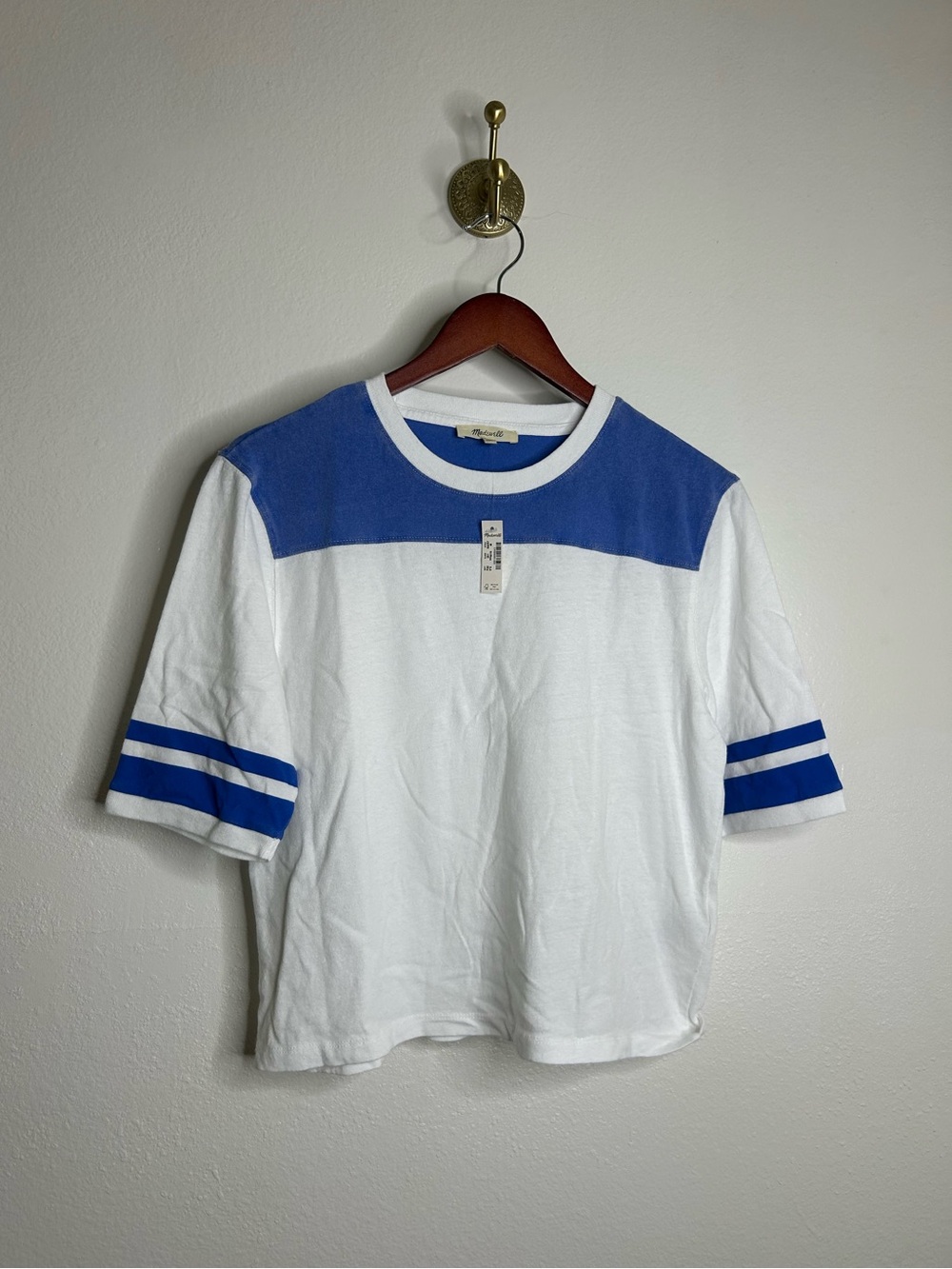 Madewell 100% Cotton The Relaxed Varsity Tee in Vintage Jersey in Varsity Blue